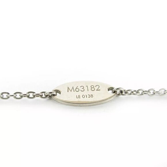 Auth LOUIS VUITTON Essential VNecklace Silver / Pink metal M63182 s0025g - Picture 8 of 8